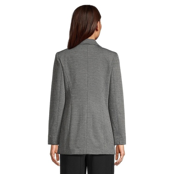 Calvin Klein Womens 14W Black Mini Houndstooth Blazer Jacket Career New - Picture 10 of 10